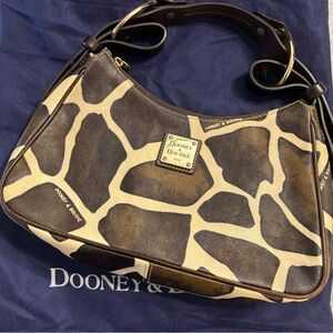 Dooney & Bourke Giraffe Print Handbag Purse with dust bag